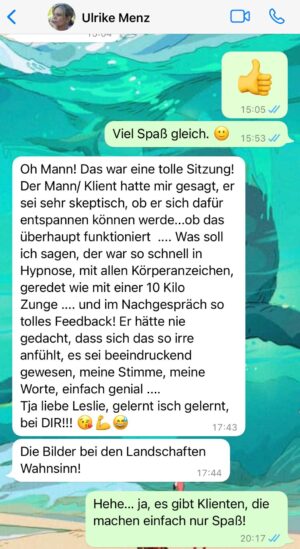 Feedback Hypnoseausbildung Hypnose Coach